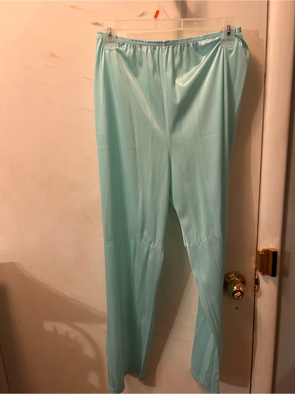 Vintage Light Aqua Lace Yoke Women's pjs - Picture 3 of 3